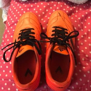 Adidas orange soccer cleats